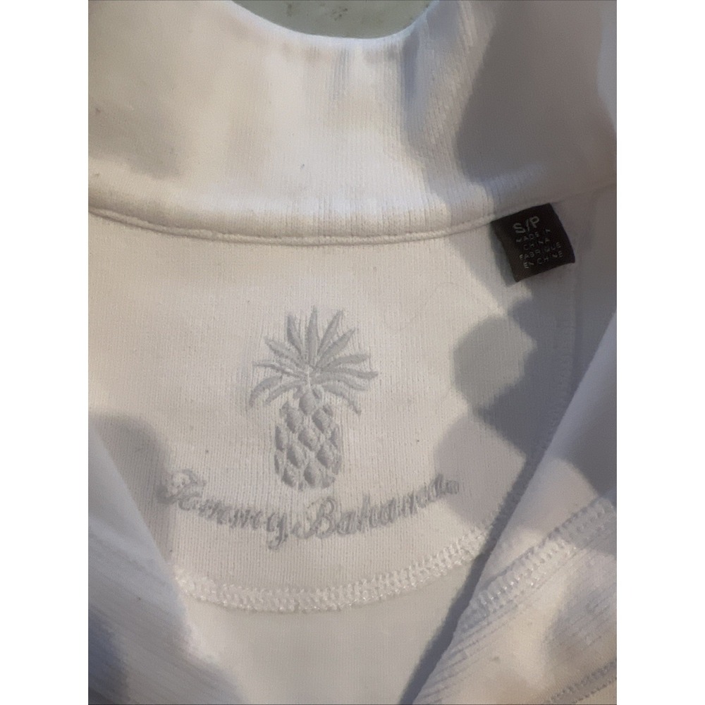 Tommy Bahama White Zip Up Sweater - Picture 4 of 7
